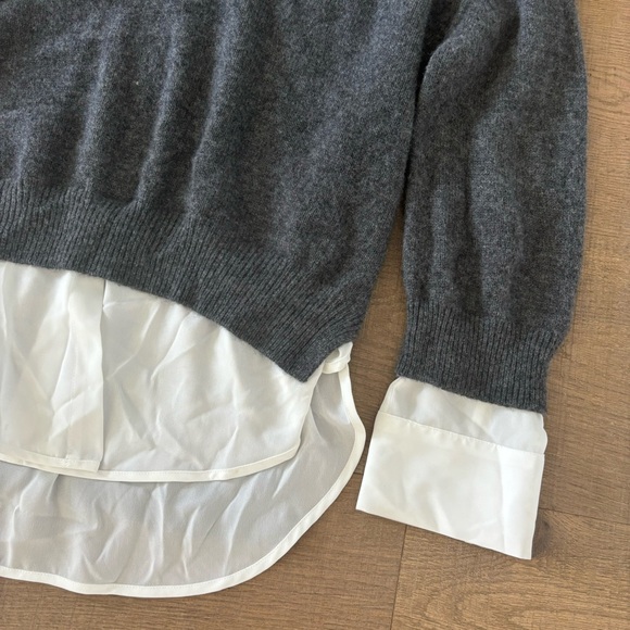 brochu walker gray v-neck layered pullover sweater the looker - Picture 4 of 6